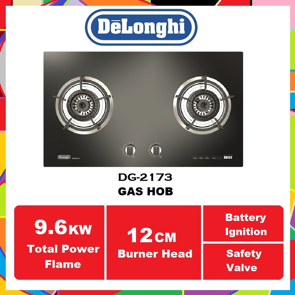 [Ready Stock in Puchong] DELONGHI Cooking Gas Hob / Built In Glass Hob