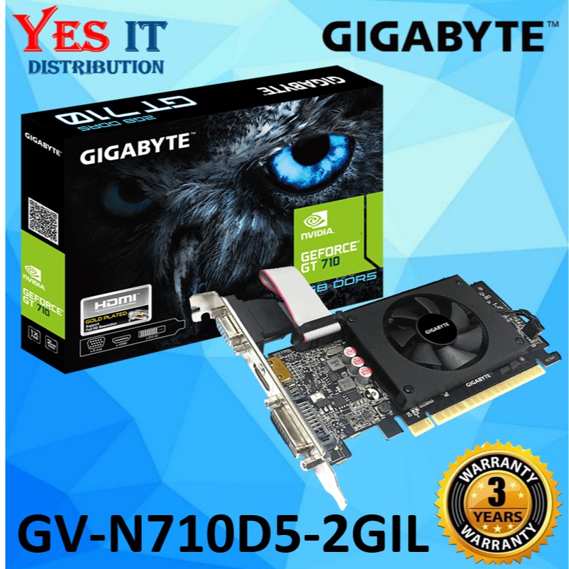 GIGABYTE NVIDIA GeForce GT 710 2GB DDR5 GRAPHIC CARD GT710