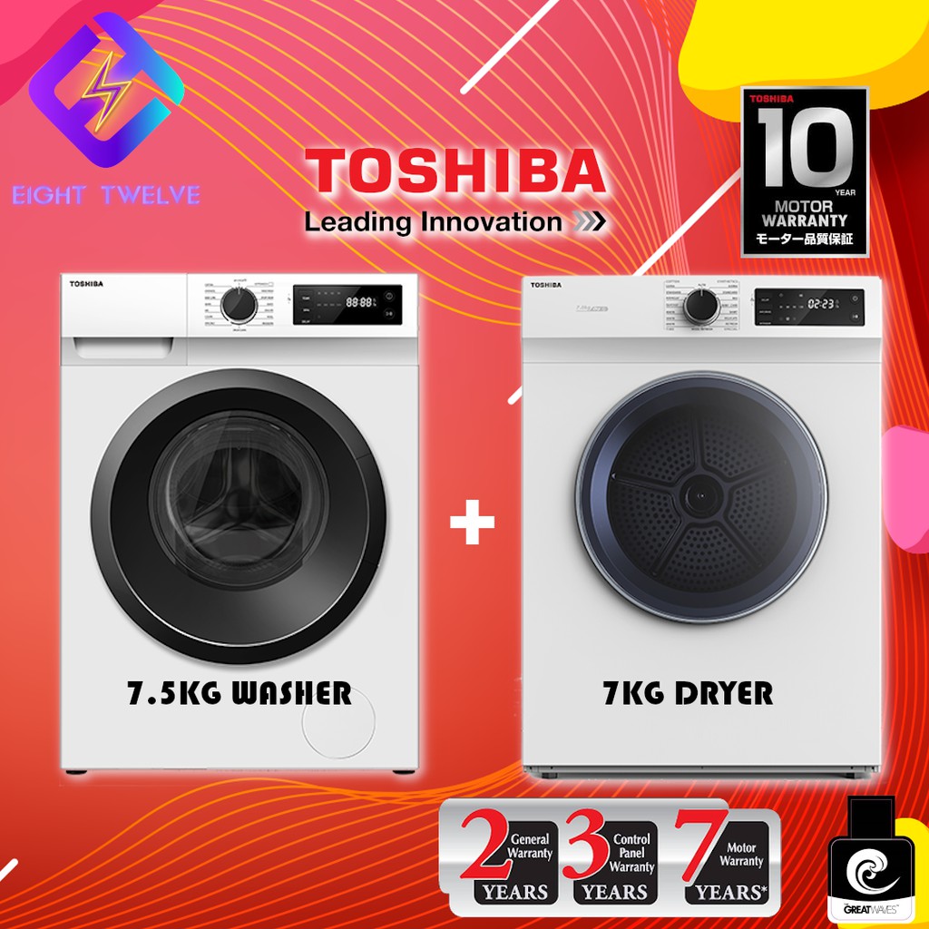 2021 Year Toshiba Washer 7.5kg TWBH85S2M washing machine Shopee Malaysia