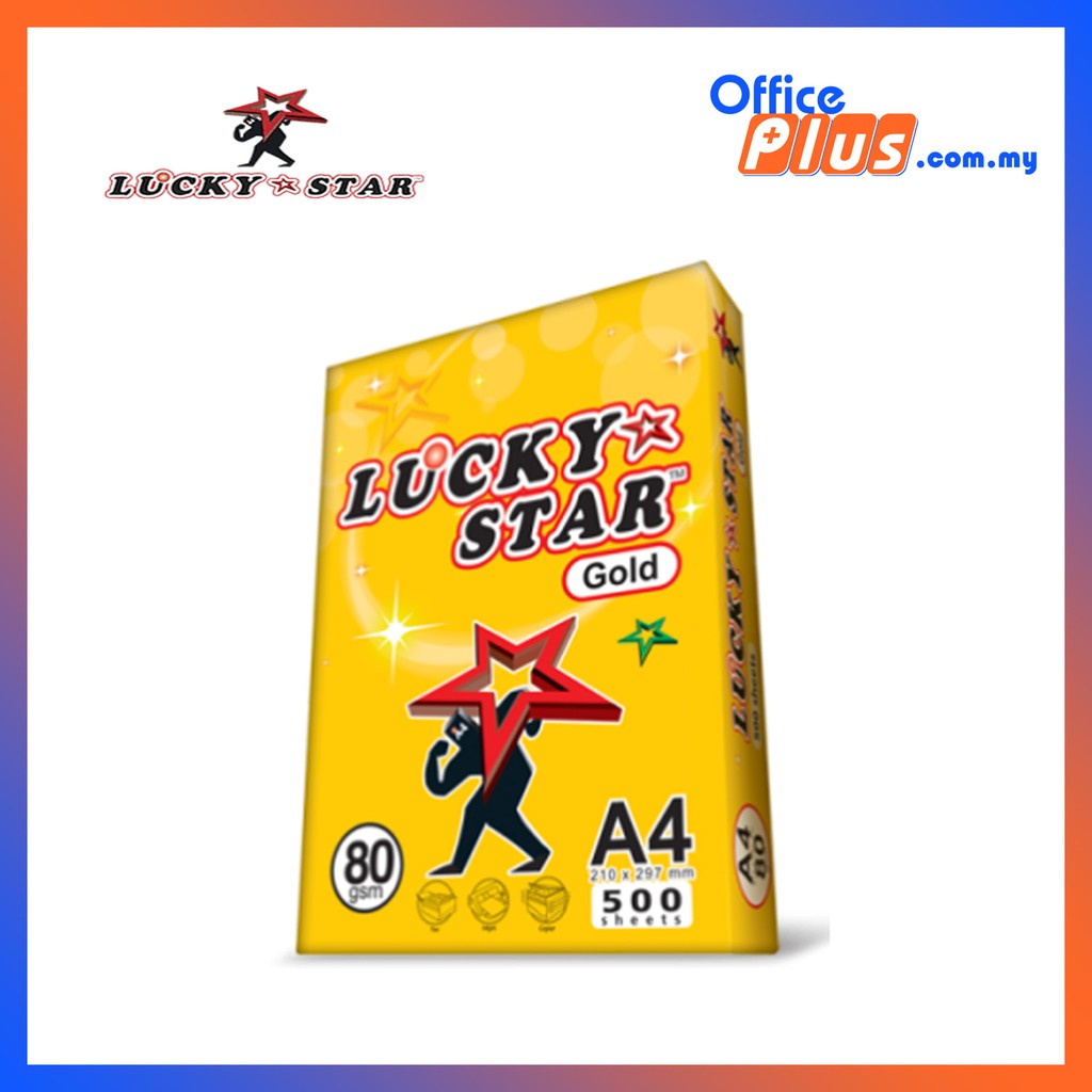 Lucky Star A4 Copier Paper Gold 80gsm 500 sheets Shopee Malaysia