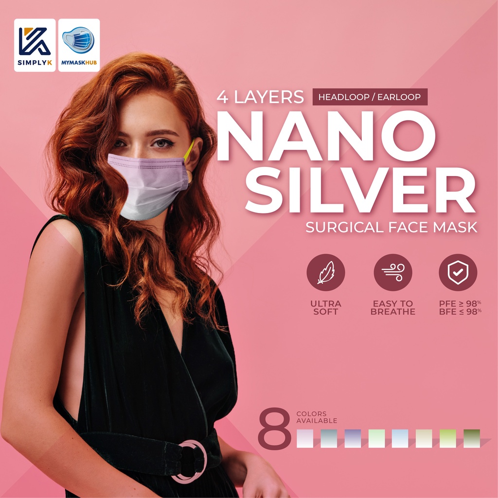 READY STOCK!! Simply K 4 Ply Nano Gradient A16 Surgical Face Mask