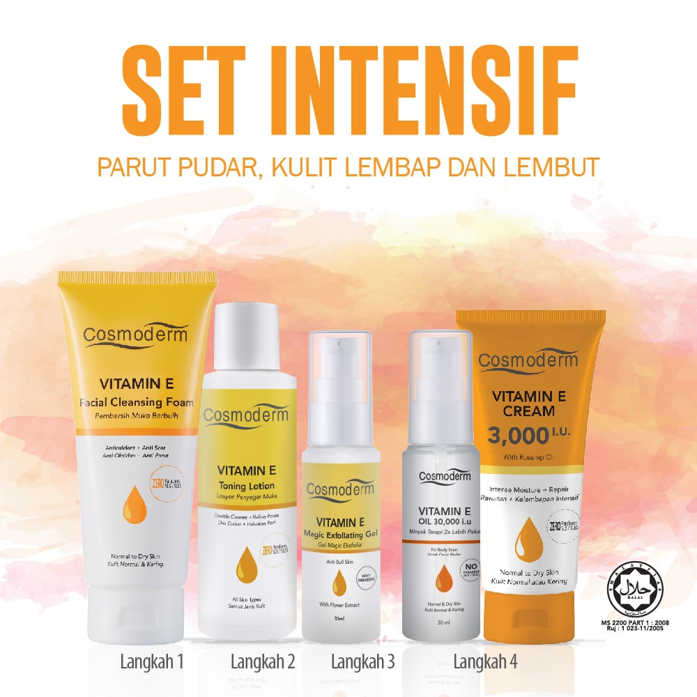 [FREE GIFT] Cosmoderm Vitamin E Scar Healing Intensive Set Shopee