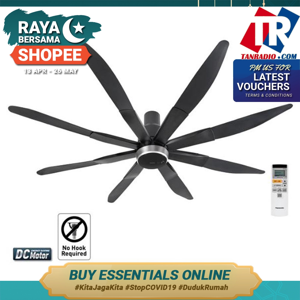 Panasonic 80" 8Blade Ceiling Fan Canopy Type FM20LYVBKRH Shopee