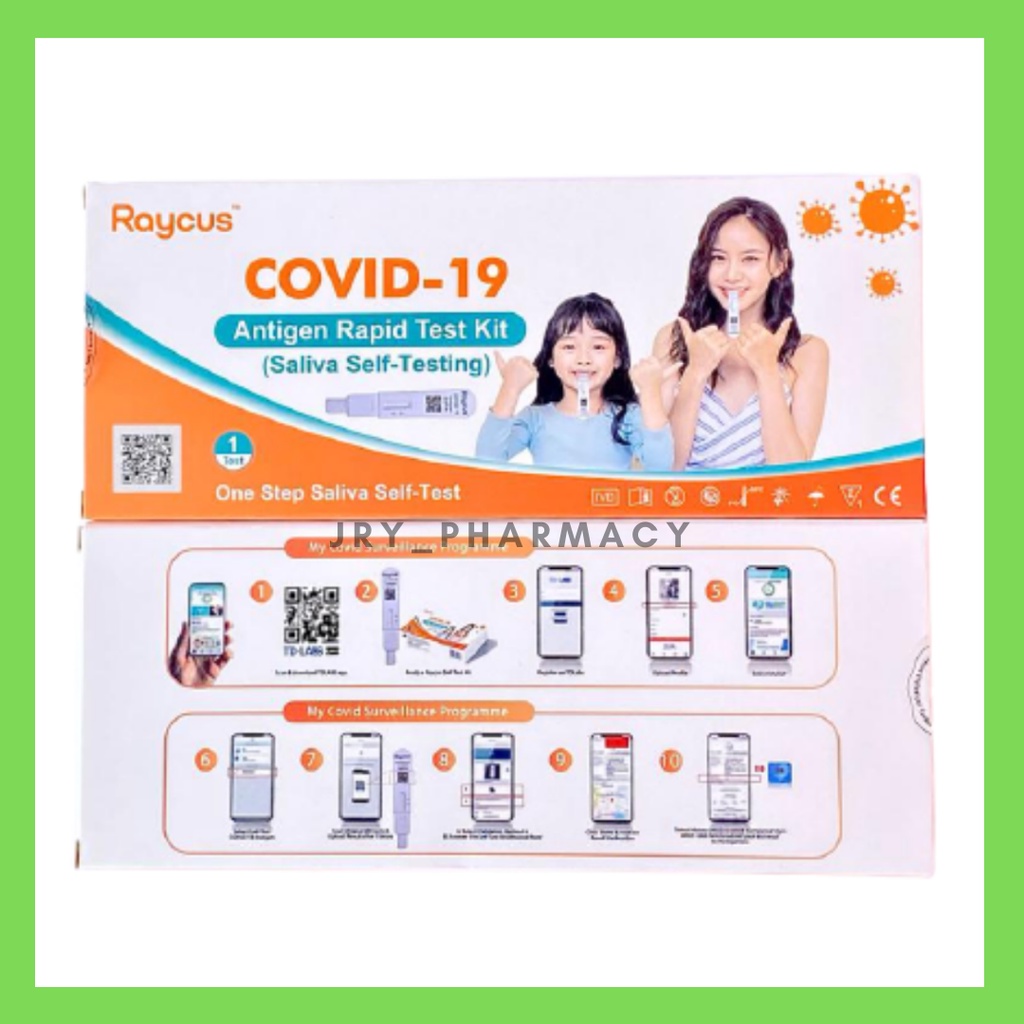 RAYCUS COVID 19 ANTIGEN RAPID TEST KIT SALIVA SELF TESTING 1S Shopee