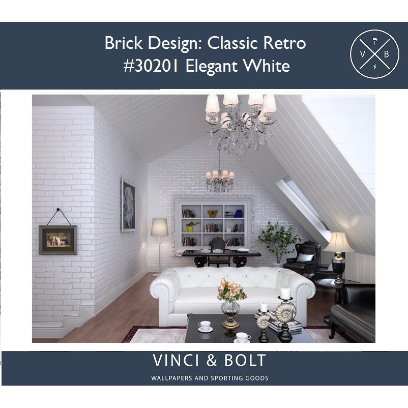 3D Wallpaper Brick Design Classic Retro (Part 2) Shopee Malaysia