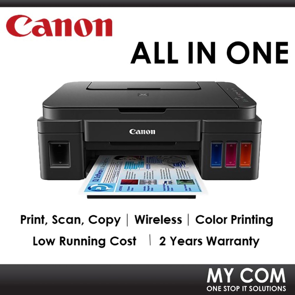 Canon PIXMA G3000 AllInOne Print Scan Copy Ink Tank High Volume