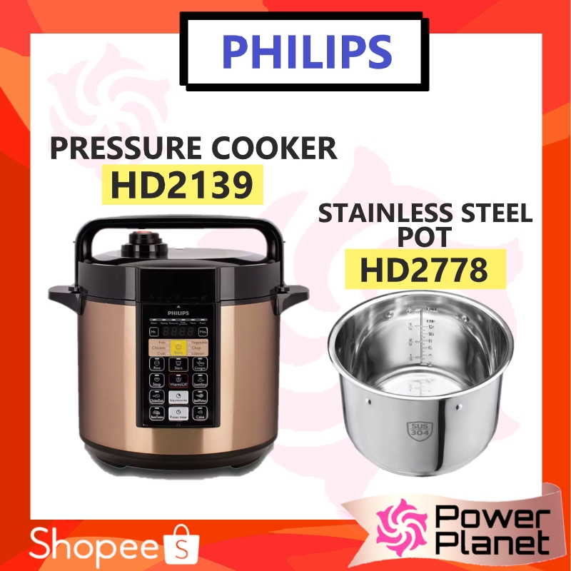[OPTION EXTRA POT] Philips HD2139 Pressure Cooker Electric 6.0L