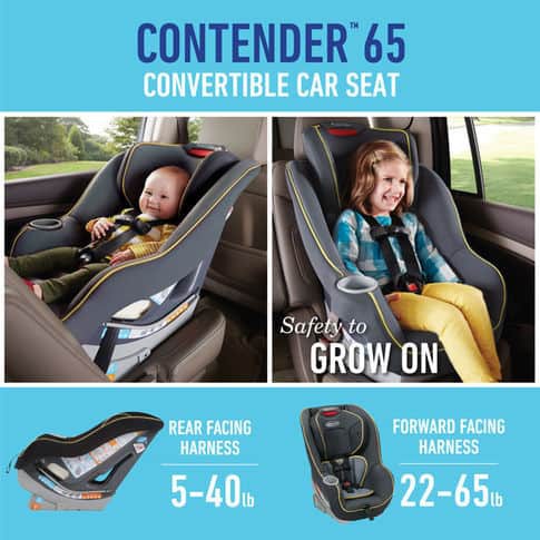 Graco Contender 65 Convertible Car Seat Rear Facing Installation