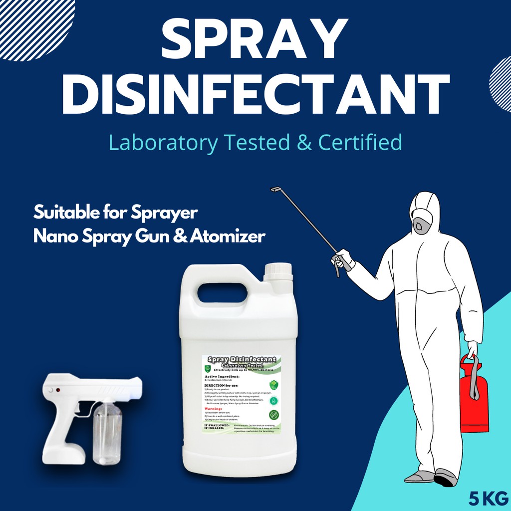 Spray Disinfectant 5KG (Nano Spray Gun/ Atomizer) Shopee Malaysia