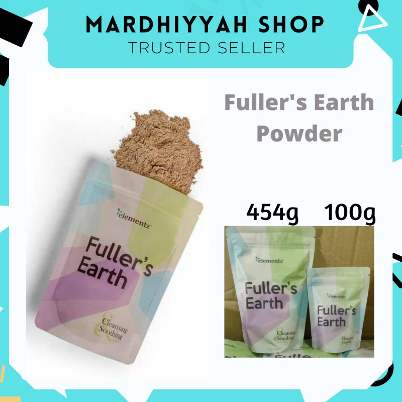 ELEMENTZ Fuller's Earth Bentonite Clay / Tanah Liat Asli 100g/454g
