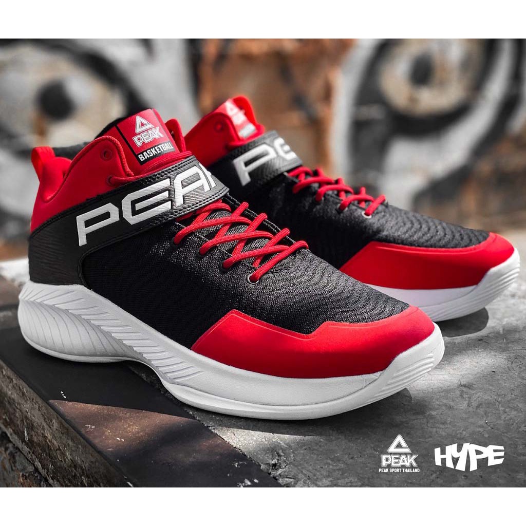 PEAK Hype Basketball Shoe Model E01251A Red / Black READY STOCK