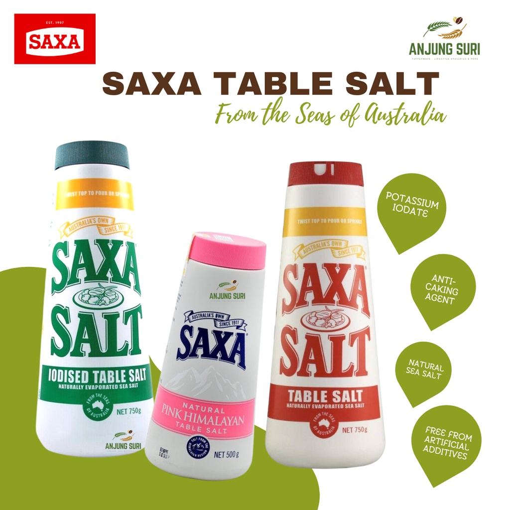 Garam Iodine Table Saxa Salt Pink Iodised Natural Sea Salt Garam Sihat