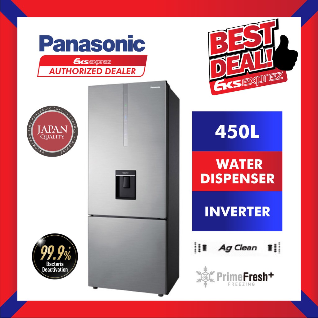 Panasonic Fridge NRBX460WSMY 2Door Bottom Freezer Inverter Fridge