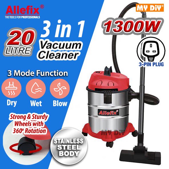 DIY Online4u ALLEFIX VACUUM CLEANER 20L WET & DRY VACUUM CLEANER
