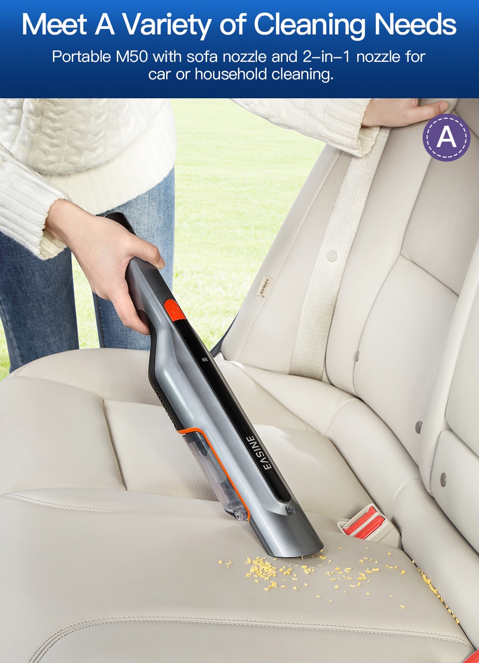 ILIFE M50 car vacuum cleaner 20000Pa USB cordless lightweight handheld