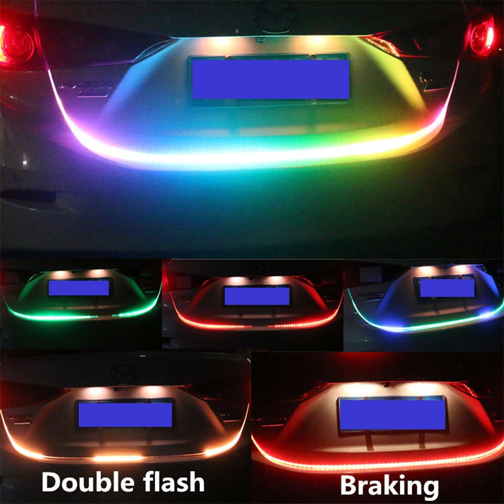 47" RGB LED Car Rear Trunk Strip Light Tailgate Brake Driving Signal