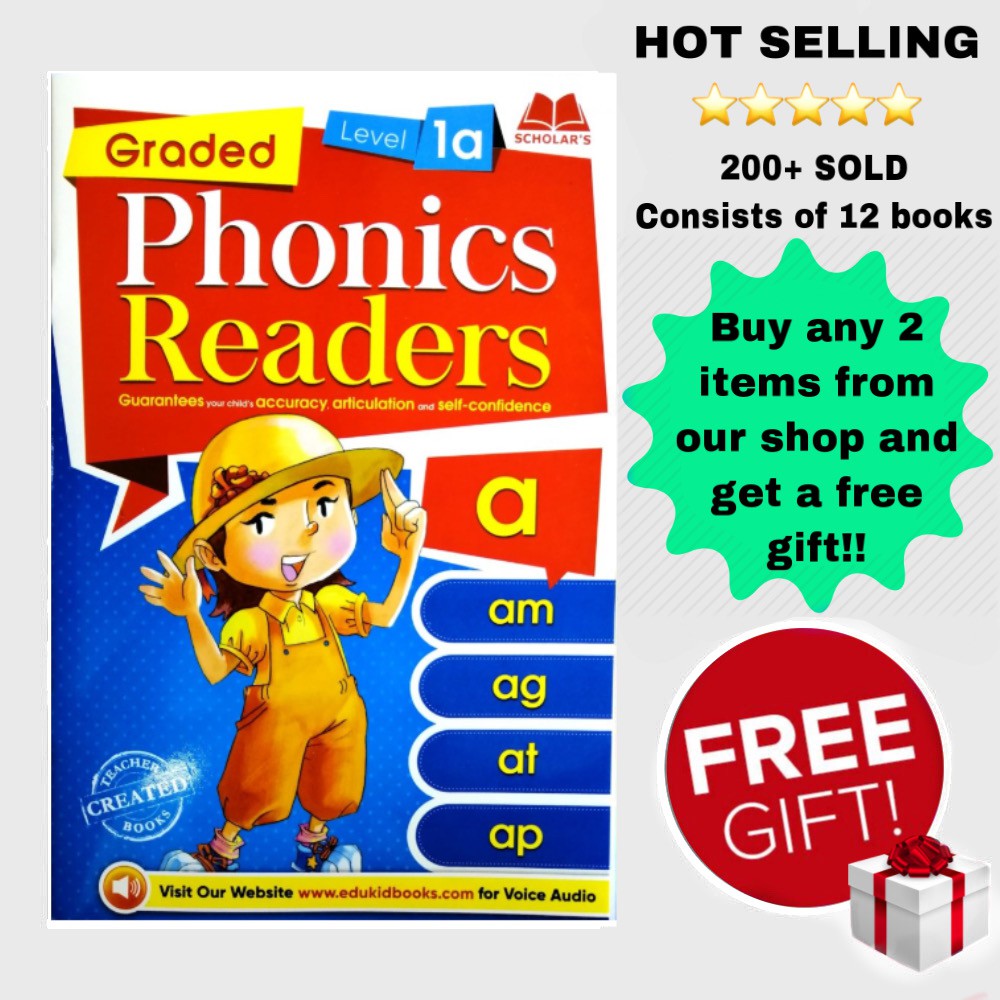 [FREE GIFT] Graded Phonics Readers (12 books set) for children Shopee