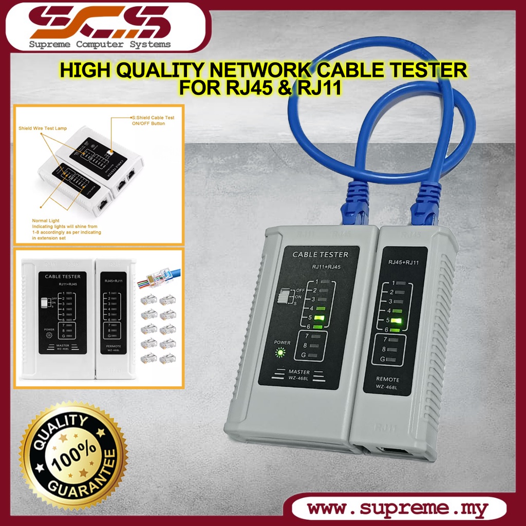 High Quality Network Cable Tester For RJ45 & RJ11 PGMall