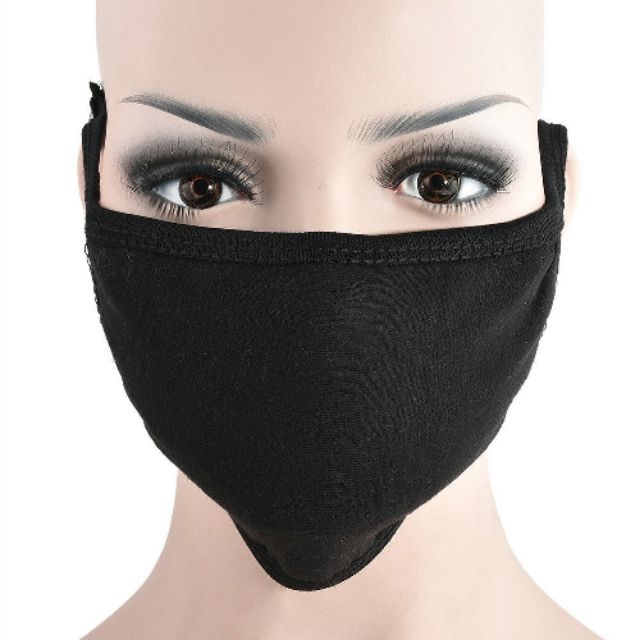 READY STOCK MSIA Black Plain Mouth Mask Topeng Mulut