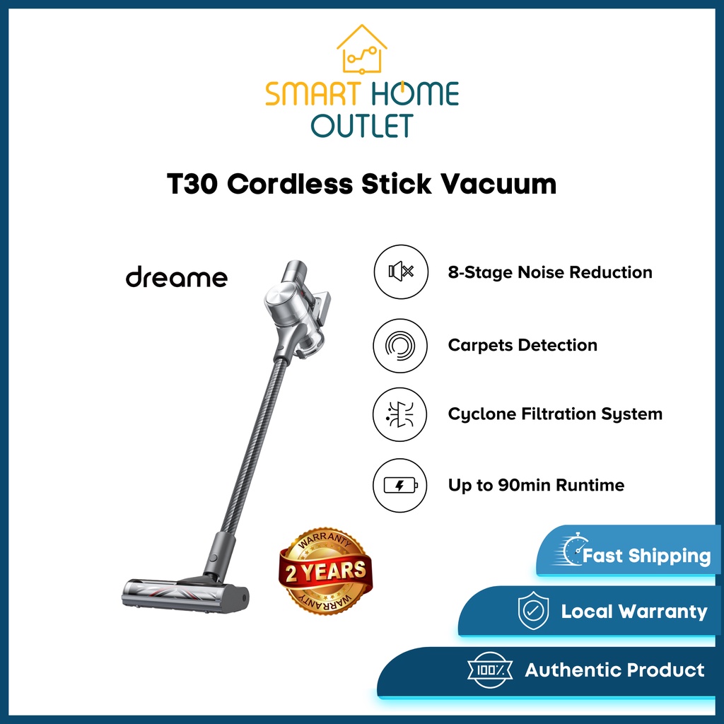 SHO Dreame T30 Cordless Handheld Vacuum Cleaner 90 Mins Run Time