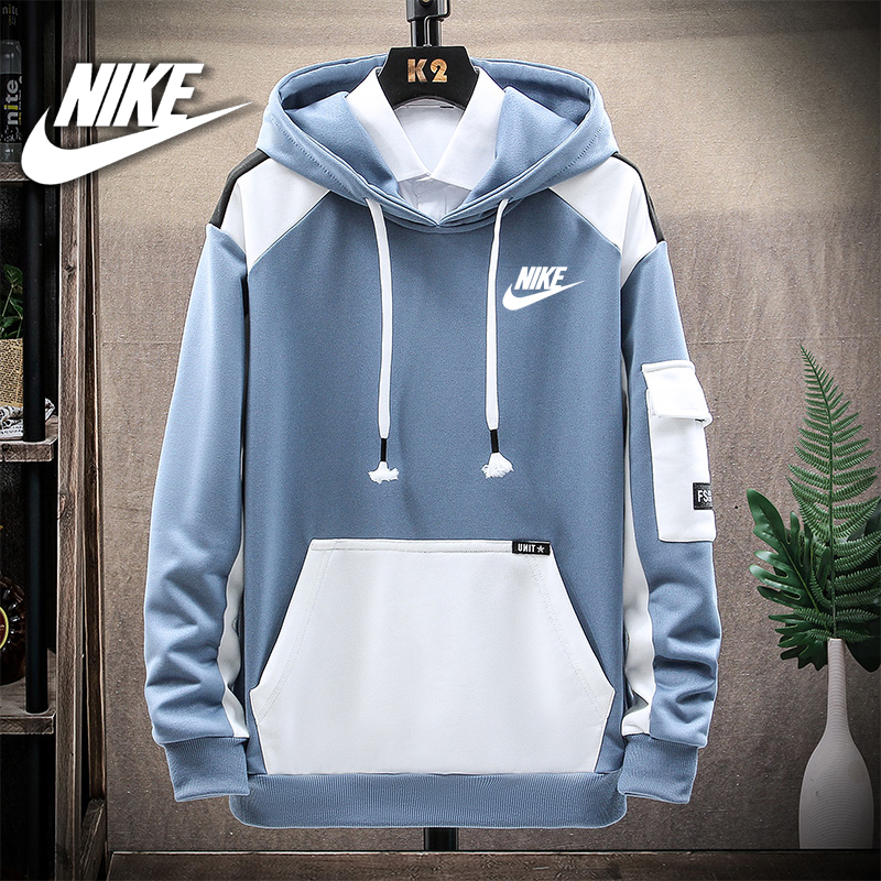 【Ready Stock️】 NIKE Men's Sweater Outwear Sleeve stitching Casual