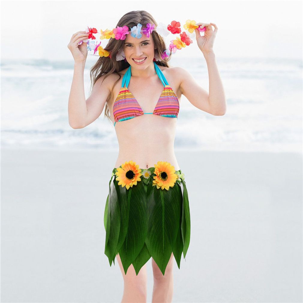 Adult HAWAIIAN HULA SKIRTS Summer Party Fancy Dress Ladies Various lengths size Specialty Women