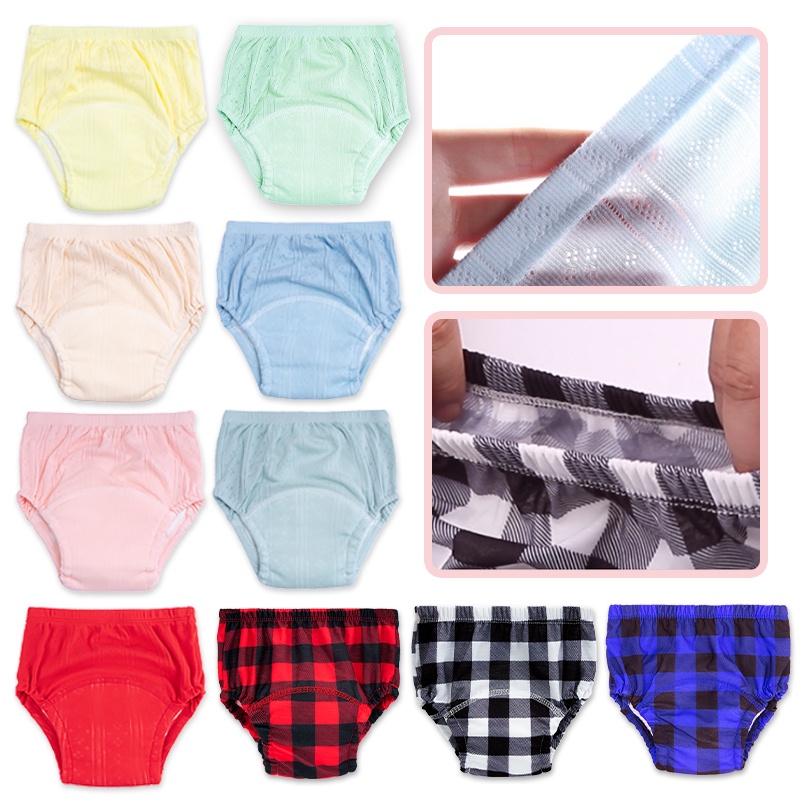 Washable Baby Training Pants Hollow Breathable Baby Diaper Pants Cotton