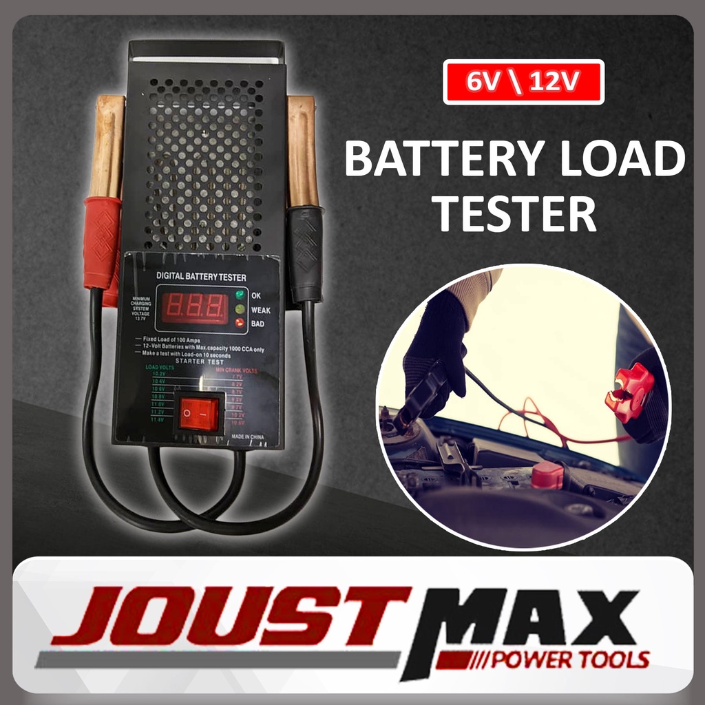 Battery Load Tester Car Battery Tester Batery Pengecas Bateri Kereta