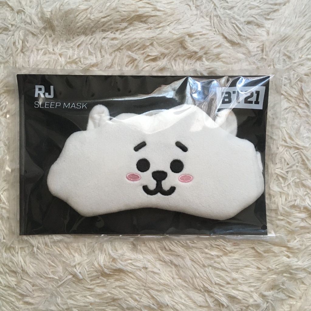 [Preloved] New Original BTS BT21 Sleep Mask RJ Eye Mask Blindfold