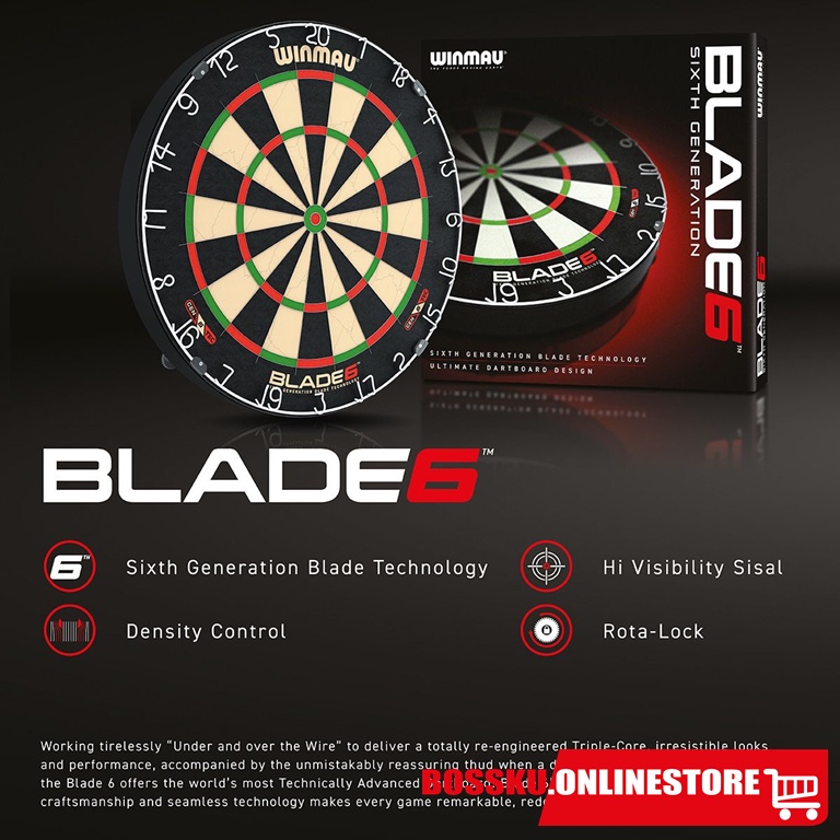 Winmau Dart Board Blade 6 Sixth Generation Papan Dart Board Winmau 2022