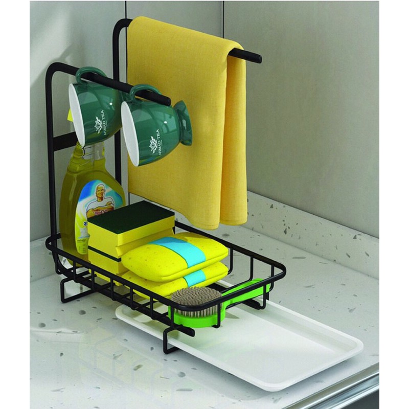 Multifunction Kitchen/Sink Storage and Kitchen Towel Rack Organizer (2 and 3 Holders) Shopee