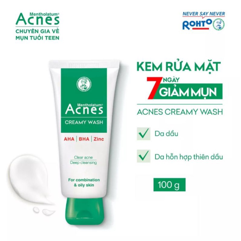 (NEW 2025) Acnes Creamy Wash 100g (AHA, BHA, Zinc) Shopee Malaysia