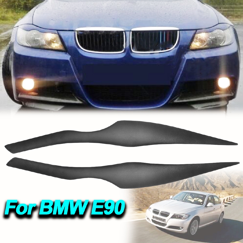 Fiberglass Headlight Light Eyebrows Eyelids Covers for BMW 3 Series E90