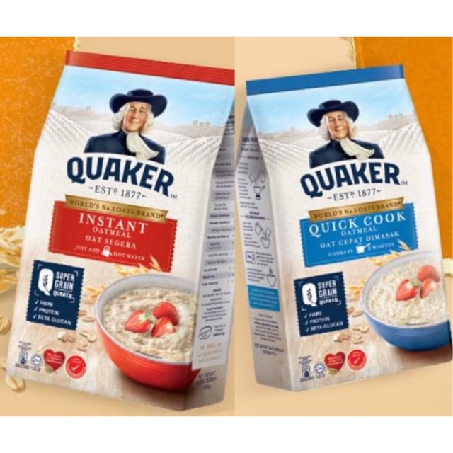 Quaker Instant Oats/Quaker Quick Cook Oatmeal Shopee Malaysia