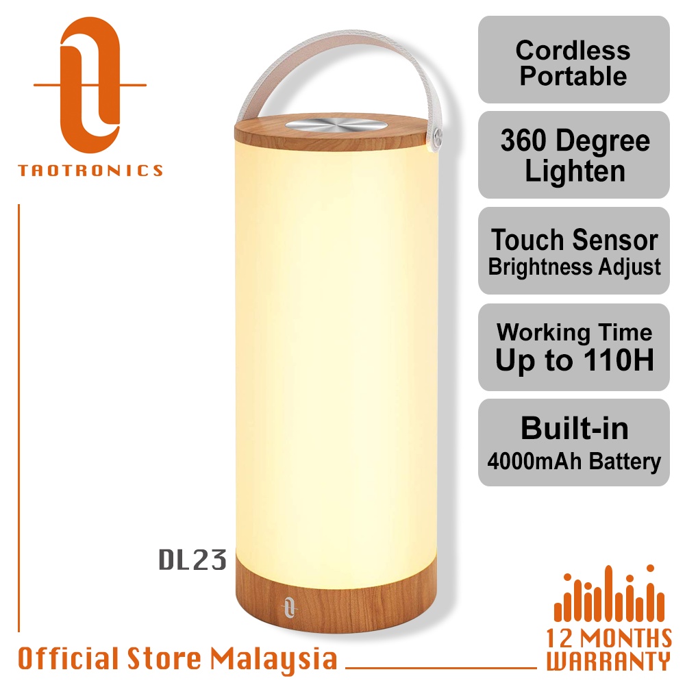 TaoTronics 6W Wireless Portable Rechargeable Lantern DL23 Cordless Desk