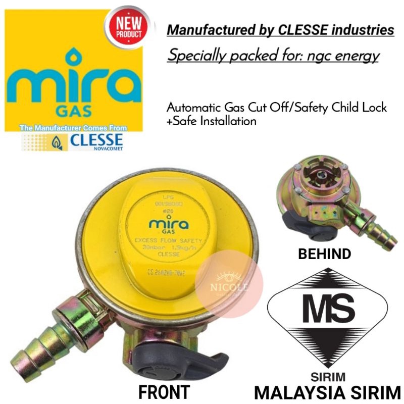 Original Mira Gas Imported Domestic Gas Safety Low Pressure Gas Regulator(Suitable For Home Use