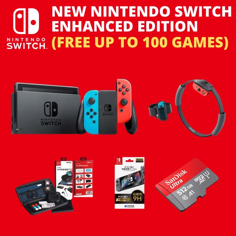 [Ready Stock]Nintendo Switch Jailbreak V2 Enhanced Neon Free Full Games