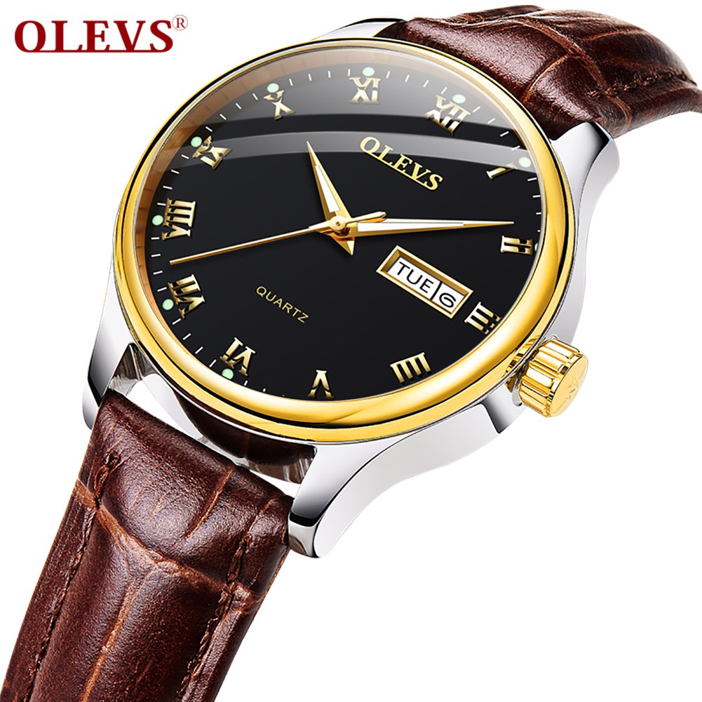 OLEVS Jam Tangan Wanita SL5568 Stainless Steel/Leather