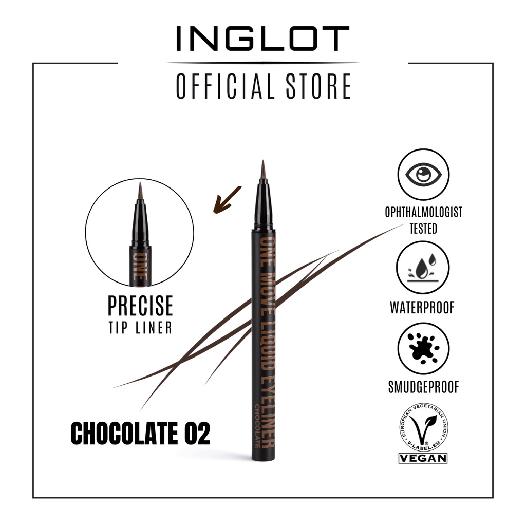 INGLOT One Move Liquid Chocolate Eyeliner Brown Liner Liquid form