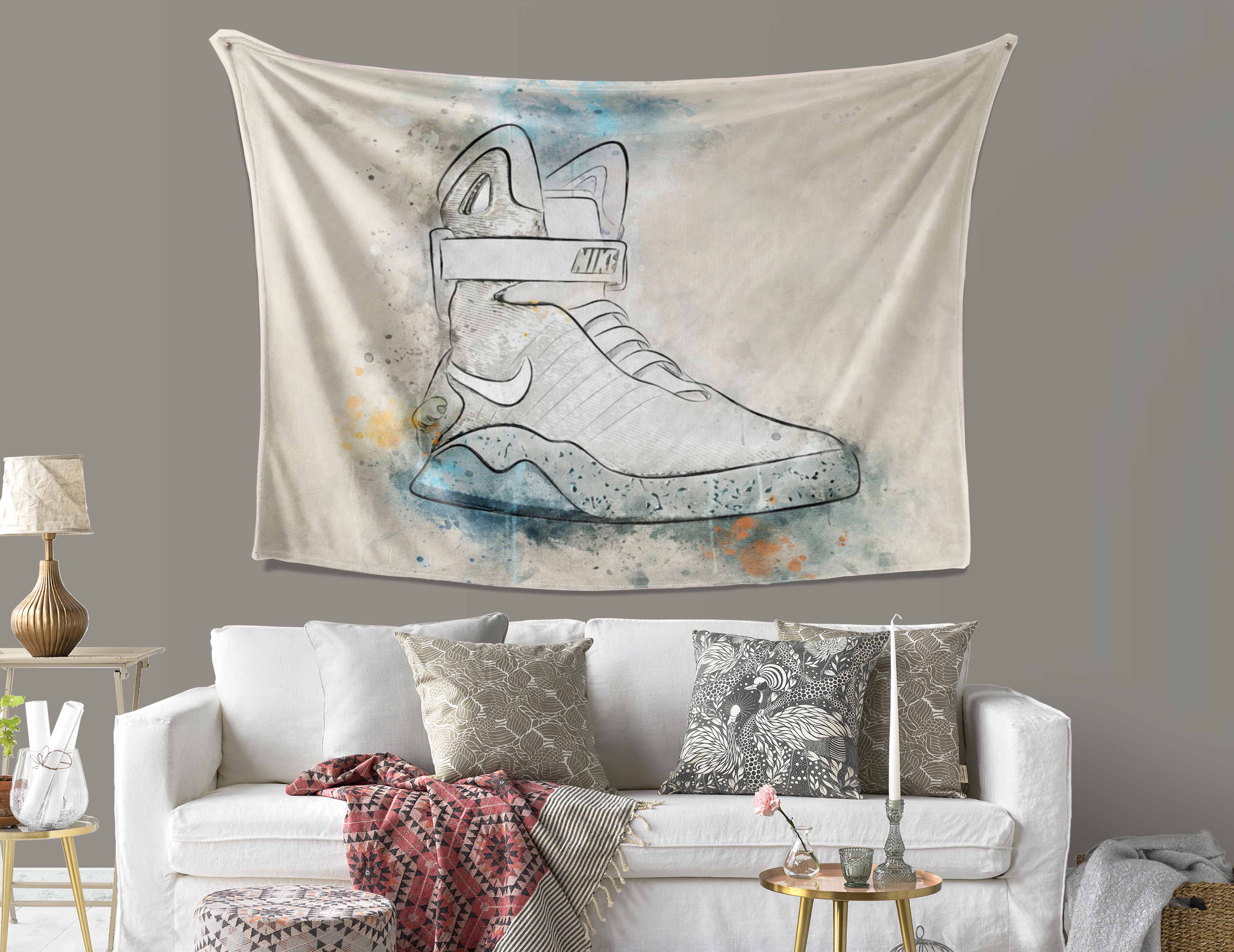 Nike Air Mag Tapestry Ins Wall Art Tapestry Home Decor Living Room