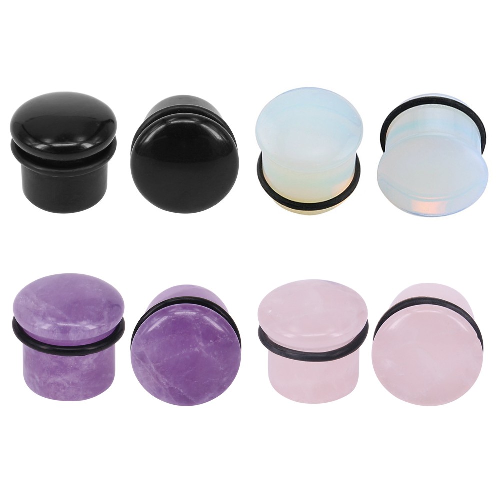 518mm Natural Stone Ear Plugs Tunnel Piercing Ear Gauges Expanders