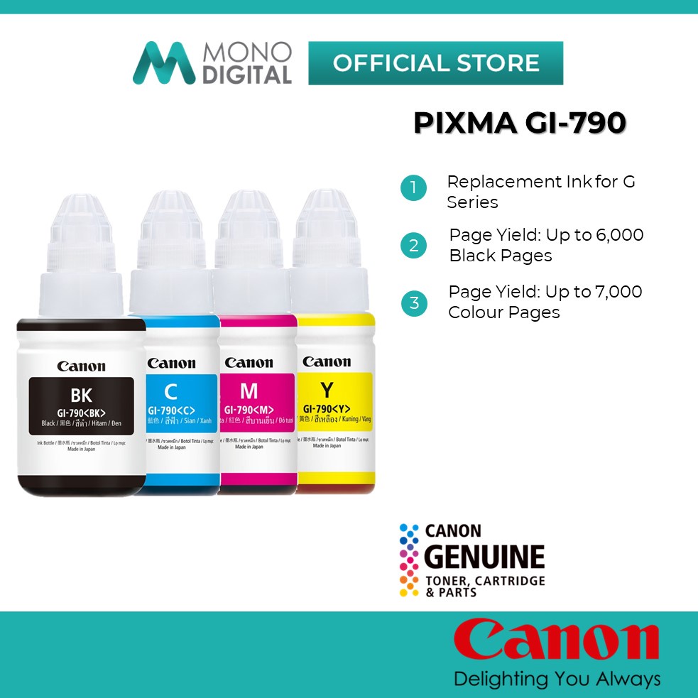 Canon Pixma GI790 GI790 Colour Refill Ink Cartridge Ink Bottle GI 790