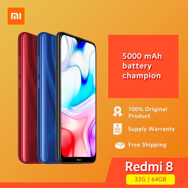 Xiaomi Redmi 8 (4GB+64GB) Global Version 5000 mAh battery champion