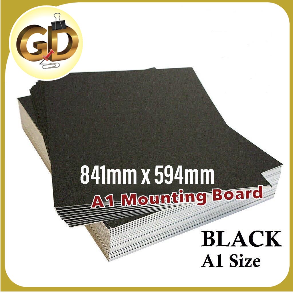 Mounting Board Black/hitam warna kad board/image board 50pcs A1 (set
