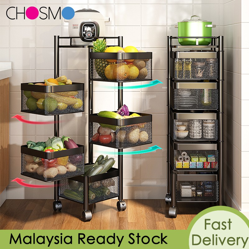 Rak Dapur SERBAGUNA Kitchen Storage Rack Multifunctional Rotating Rak