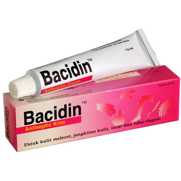 BACIDIN ANTISEPTIC CREAM 15G (CHLORHEXIDINE) Shopee Malaysia