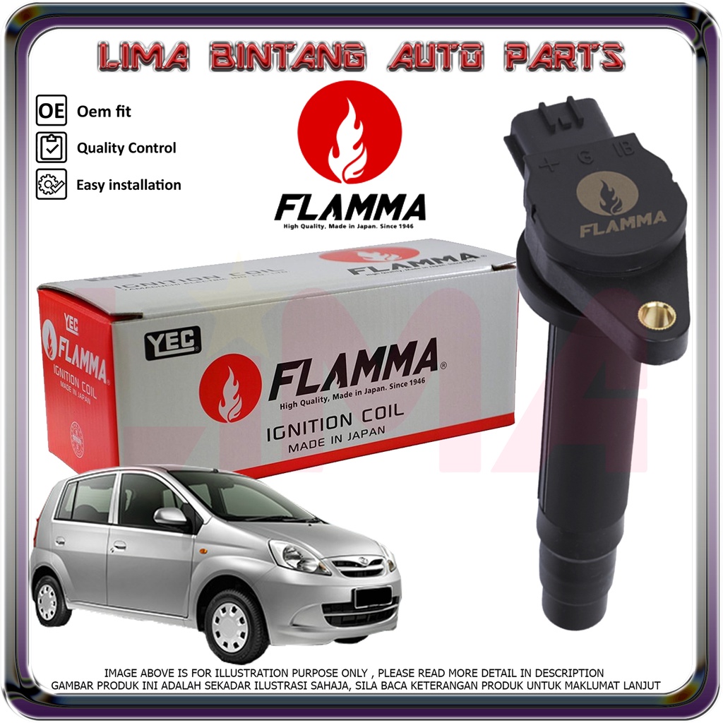 Perodua Viva Ignition Coils , Plug Coil YEC Flamma *Original* ( 1.0 EJ