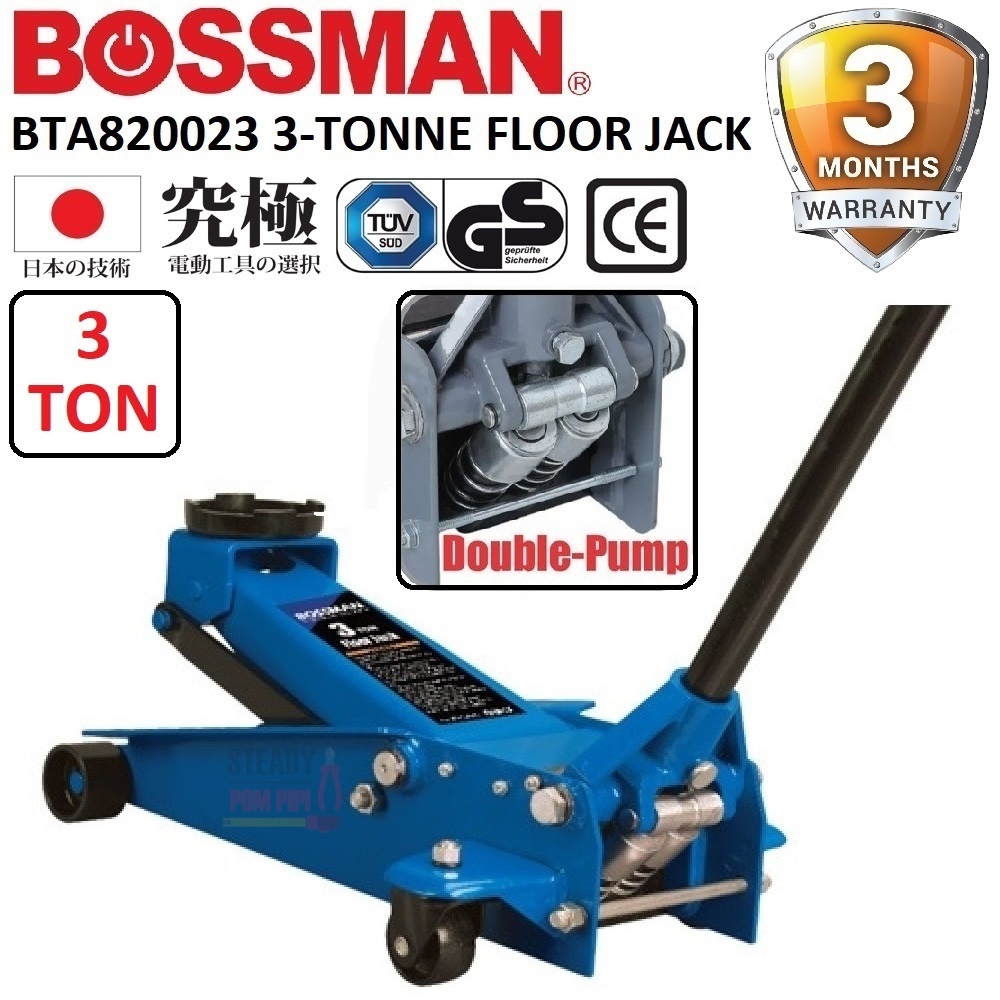 BOSSMAN BTA820023 3 TONNE HYDRAULIC FLOOR JACK FOR AUTO REPAIR TOOLS