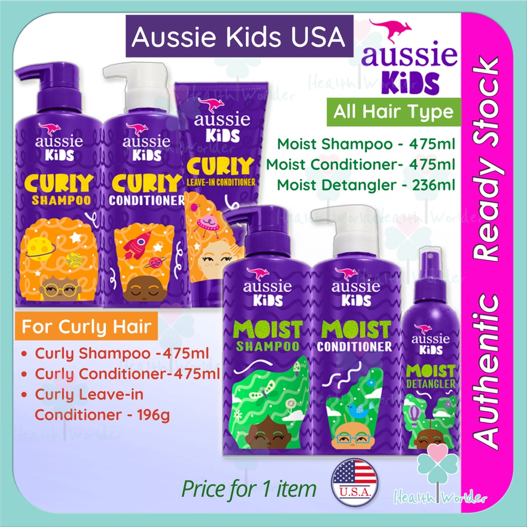 Aussie Kids Shampoo, Conditioner, Leavein Conditioner & Detangler for