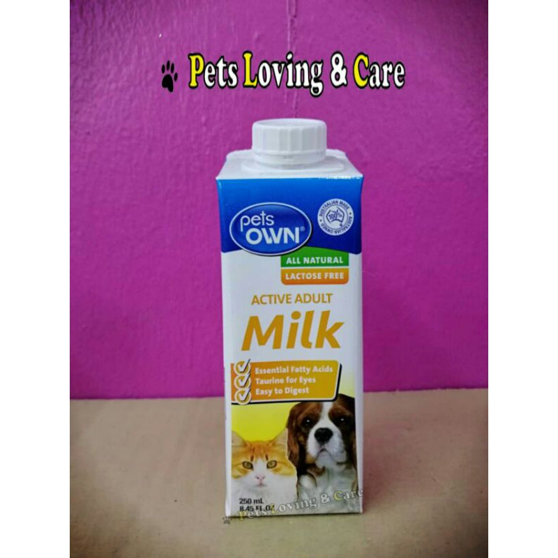 Pets Own Milk Lactose Free Pet Milk For Active Adult Cats & Dogs/Susu Kucing 250ml Shopee